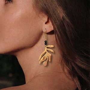 Boucles d'oreilles feuille